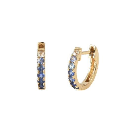 Ombre Blue Sapphire Huggies – Henri Noël
