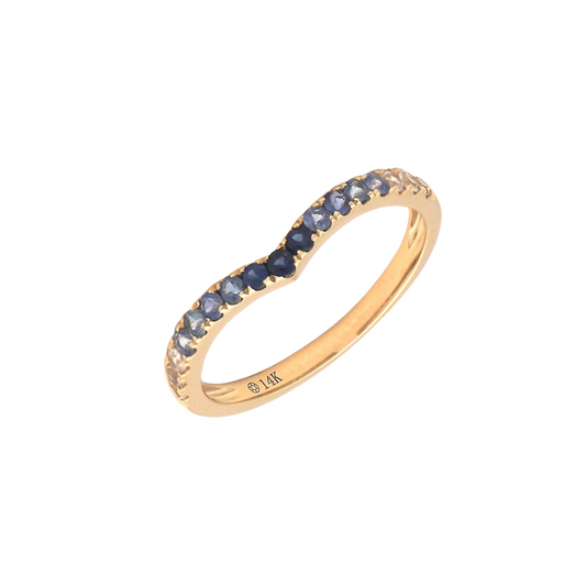 Ombre Blue Sapphire Stacking Band – Henri Noël