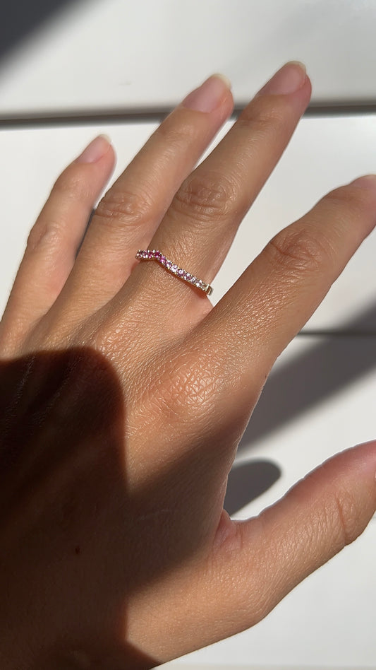 Ombre Pink Sapphire Stacking Band – Henri Noël