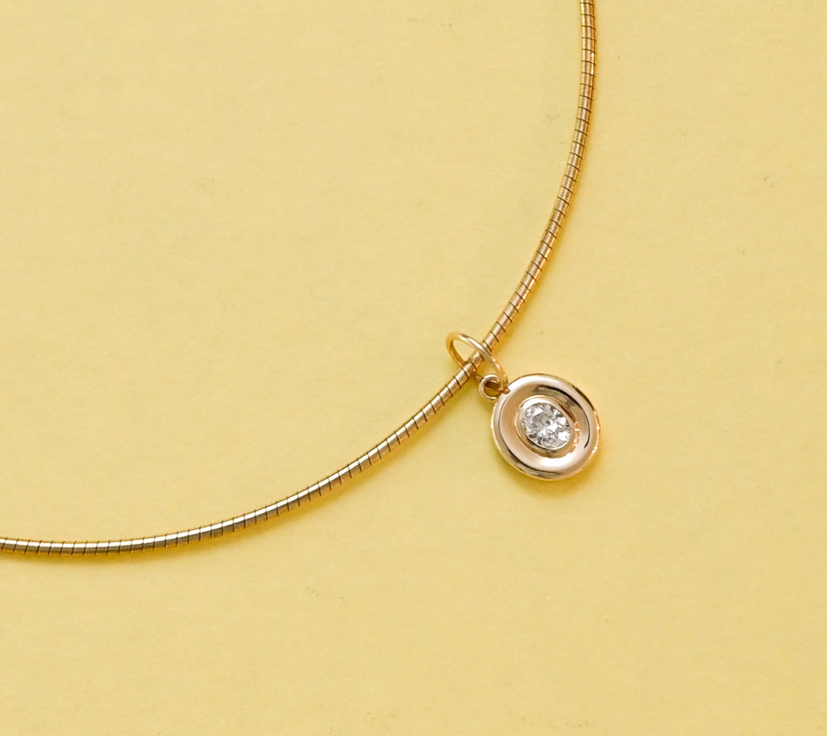 Oval Diamond Bezel Charm – Henri Noël