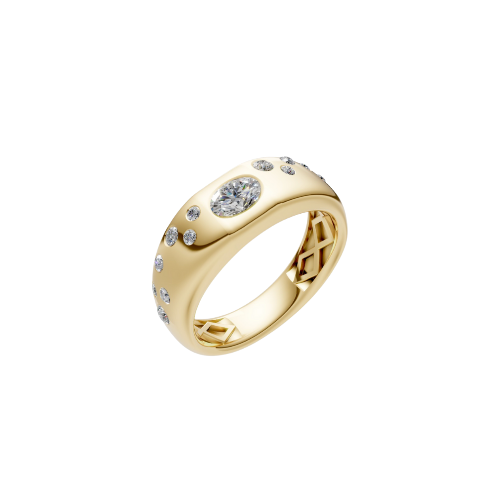 Oval Diamond Sky Band – Henri Noël