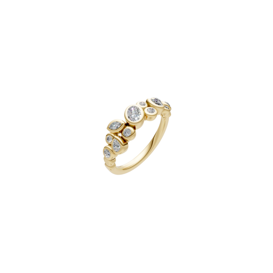 Oval, Pear, and Round Diamond Bezel Band – Henri Noël