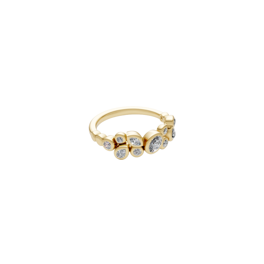 Oval, Pear, and Round Diamond Bezel Band – Henri Noël