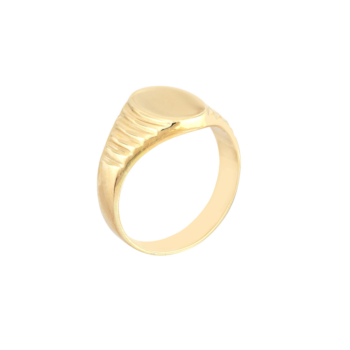 Oval Textured Signet Ring – Henri Noël