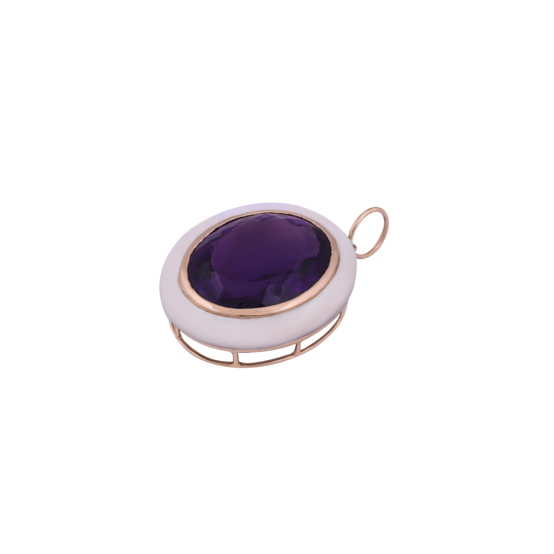Amethyst & Mother of Pearl Pendant
