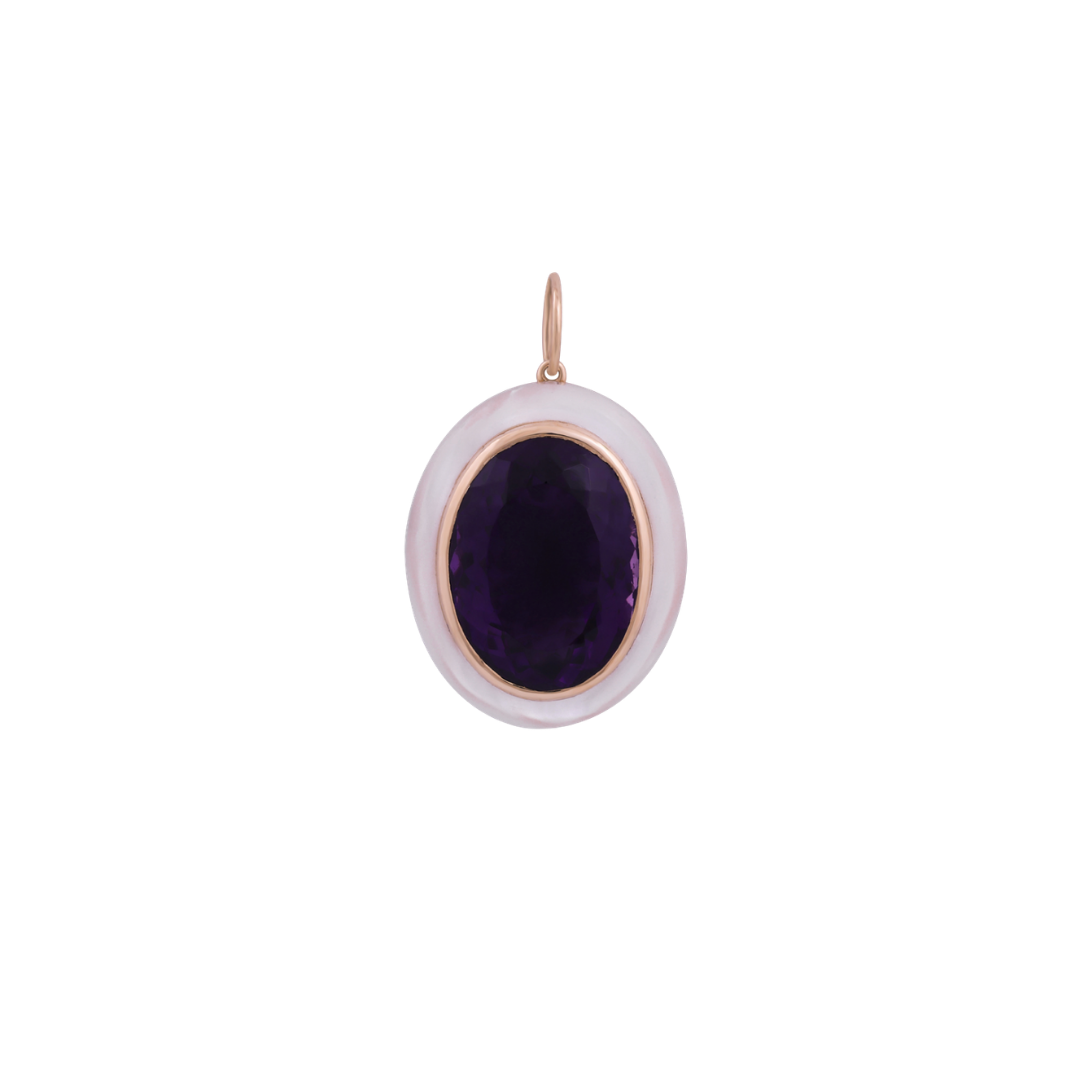 Amethyst & Mother of Pearl Pendant