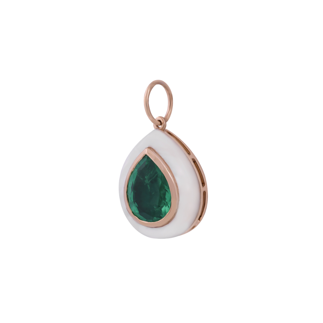 Pear Apatite & Mother of Pearl Pendant