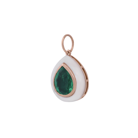 Pear Apatite & Mother of Pearl Pendant