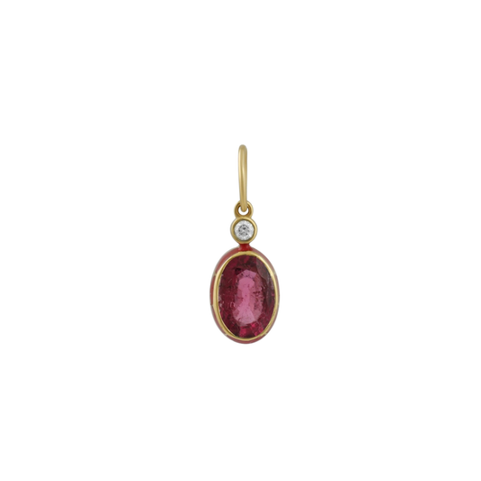 Crimson Bloom Rubellite Pendant