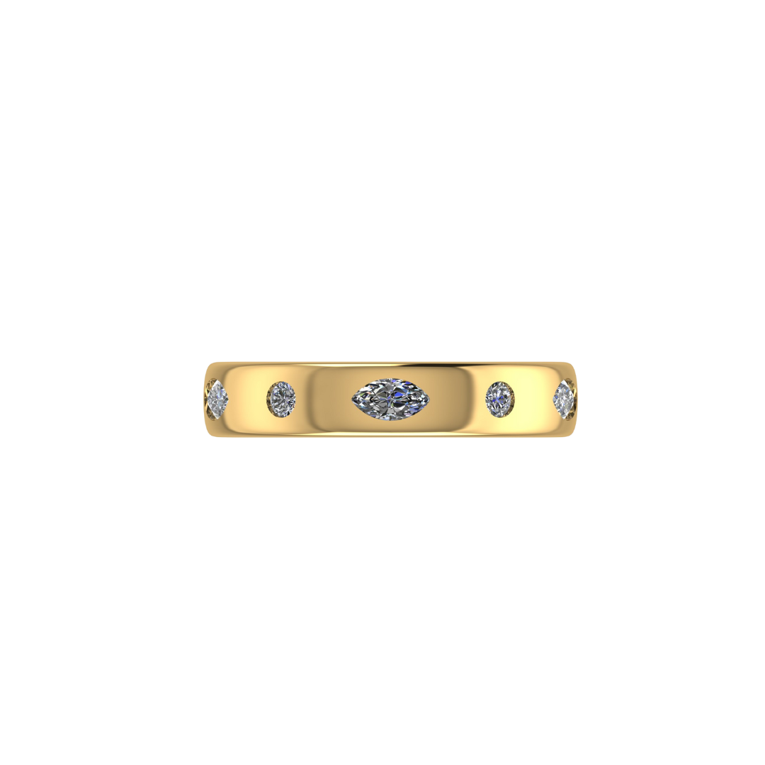 Paloma Diamond Flush Set Ring – Henri Noël