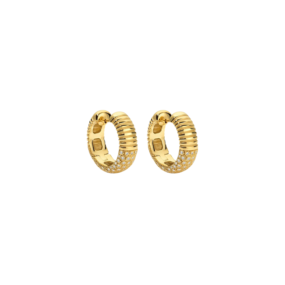 Pamela Zamore - Isla Round Hoops with Diamonds – Henri Noël