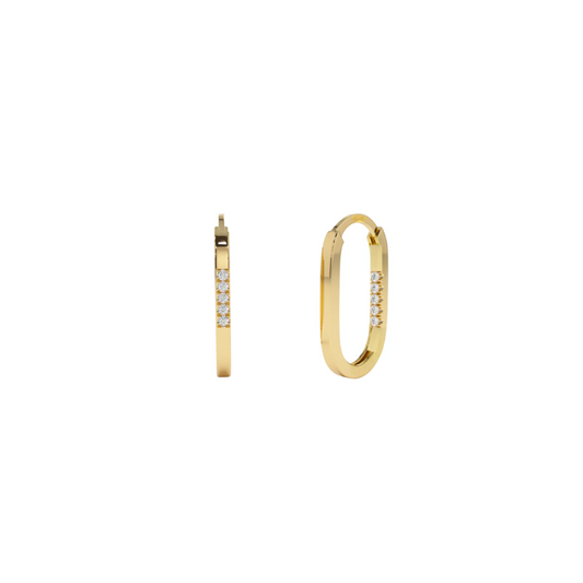 Paperclip & Diamond Hoops – Henri Noël