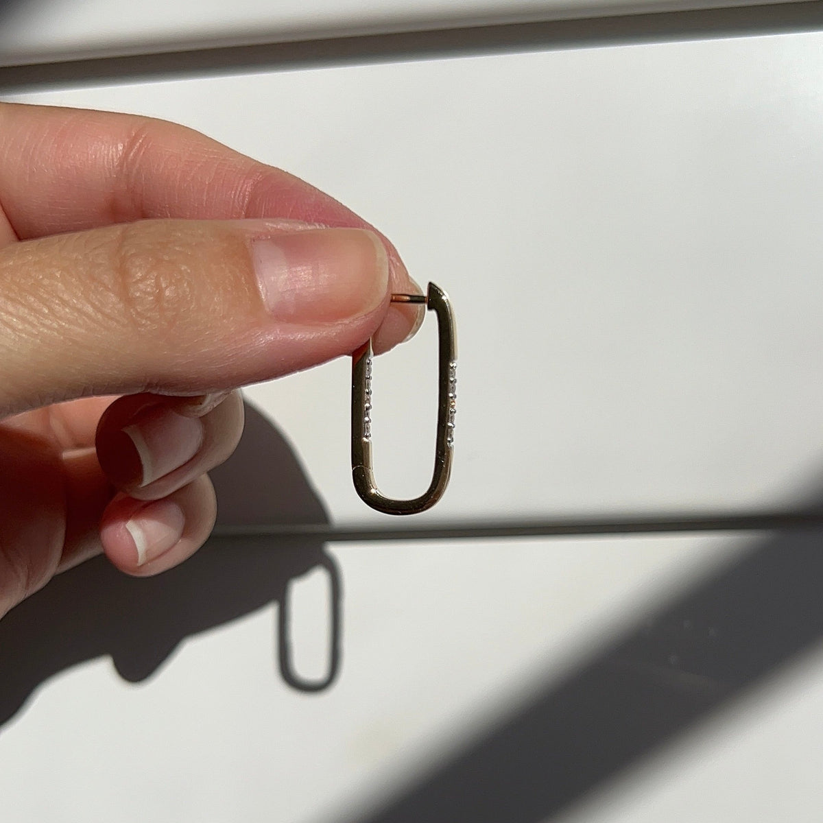 Paperclip & Diamond Hoops – Henri Noël
