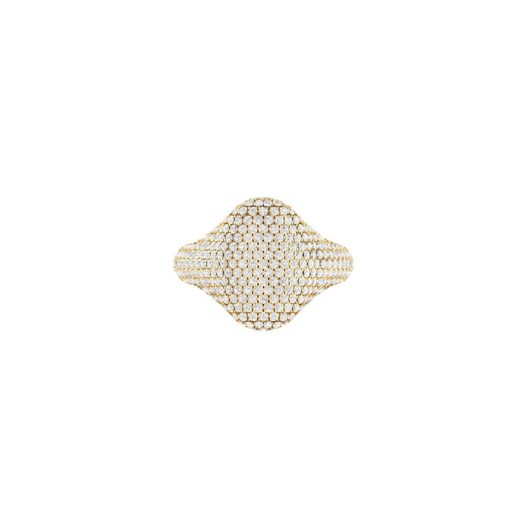Pave Diamond Signet Ring