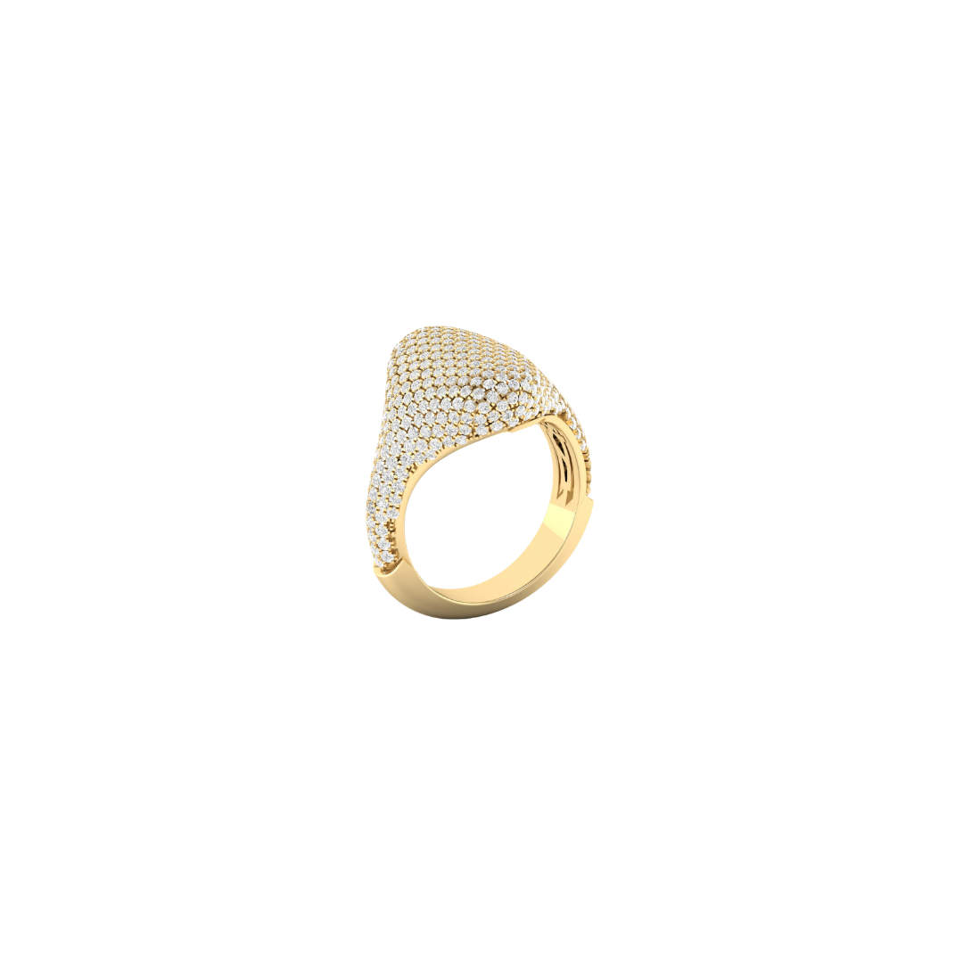 Pave Diamond Signet Ring