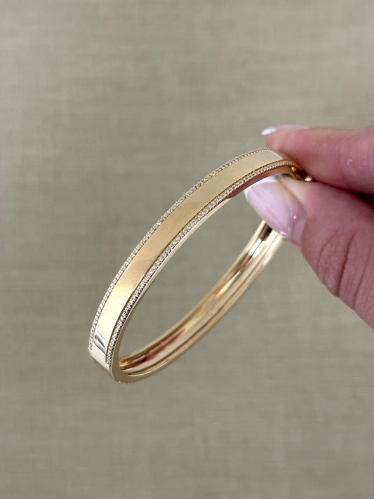 Pavé Diamond Bangle – Henri Noël