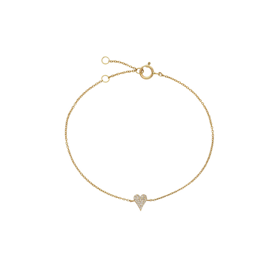 Pave Diamond Heart Bracelet – Henri Noël