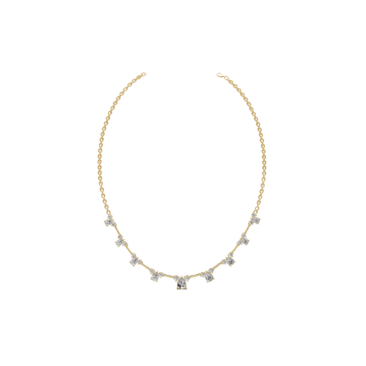 Pear Diamond Drop Necklace
