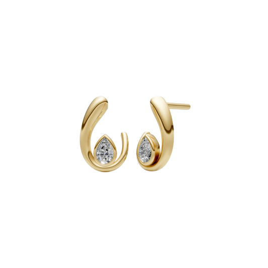 Pear Diamond Open Drop Earrings – Henri Noël