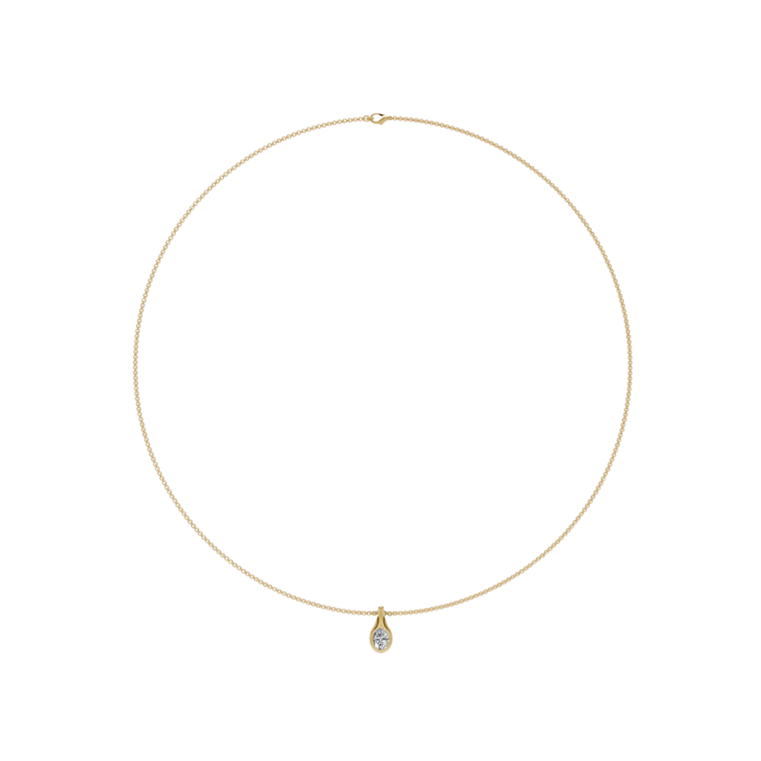 Pear Diamond Pendant Necklace – Henri Noël