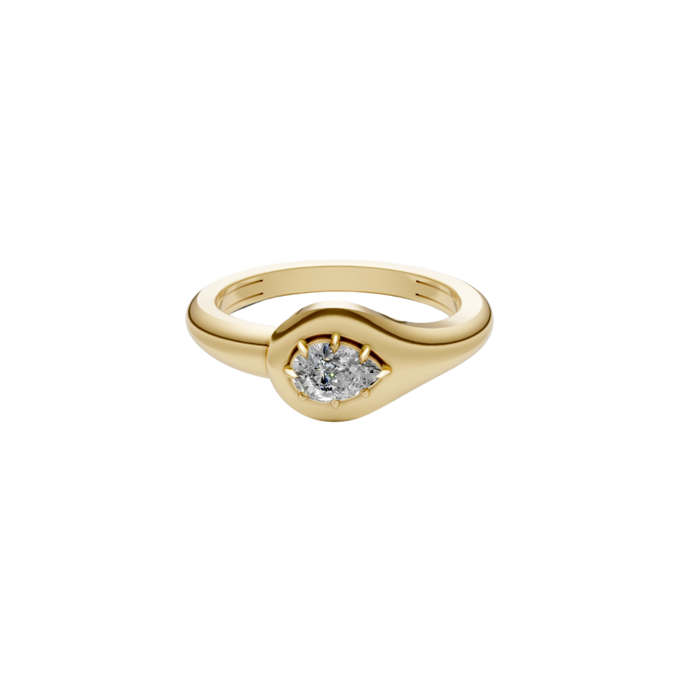 Pear Embrace Diamond Ring