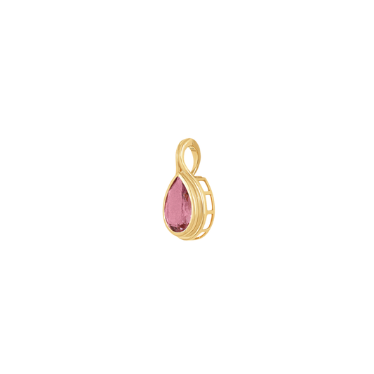 Pear Pink Tourmaline Pendant