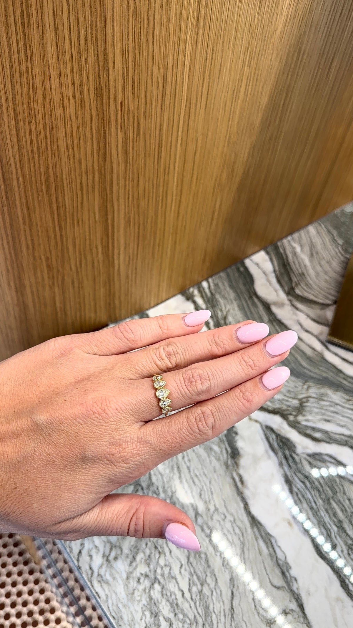 Pear Bezel Diamond Ring – Henri Noël