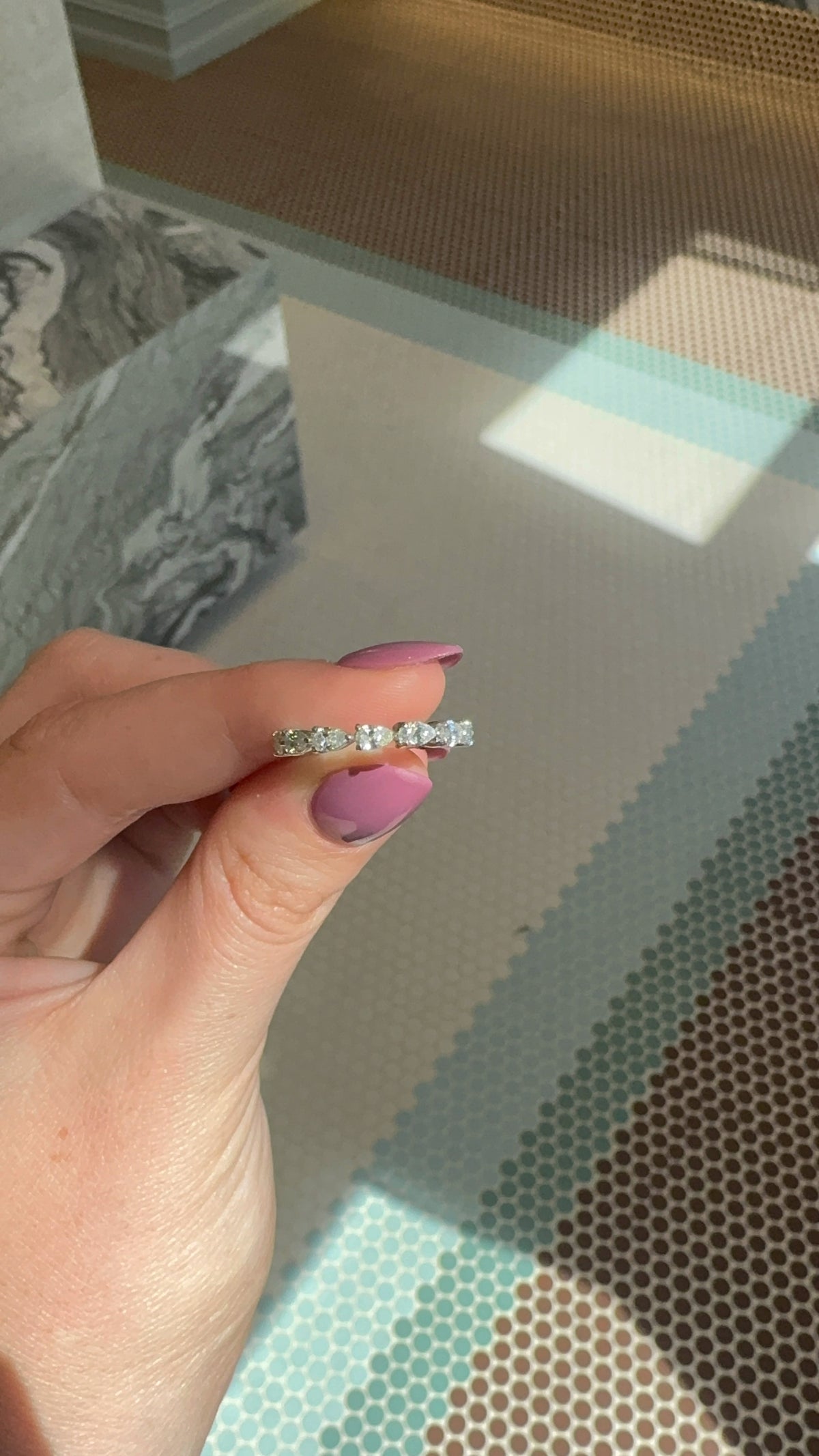 Pear Diamond Eternity Ring – Henri Noël