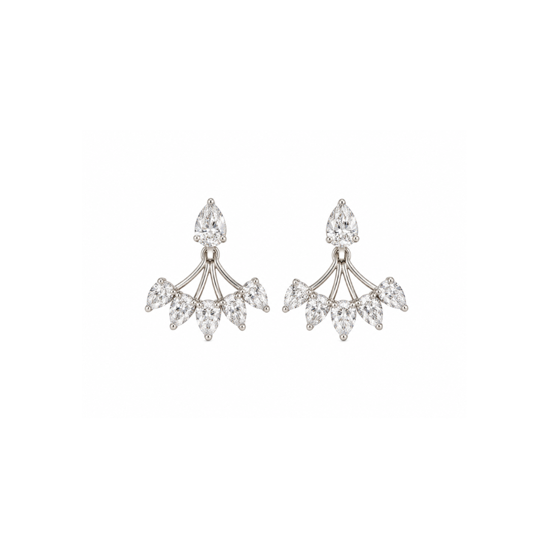 Pear Diamond Studs & Pear Diamond Jacket
