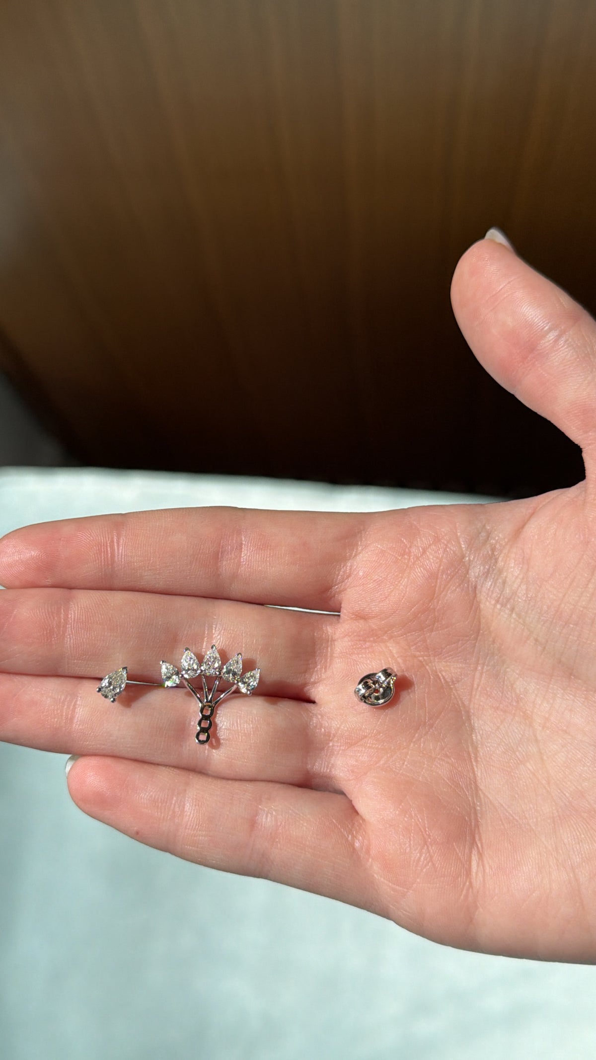Pear Diamond Studs & Pear Diamond Jacket