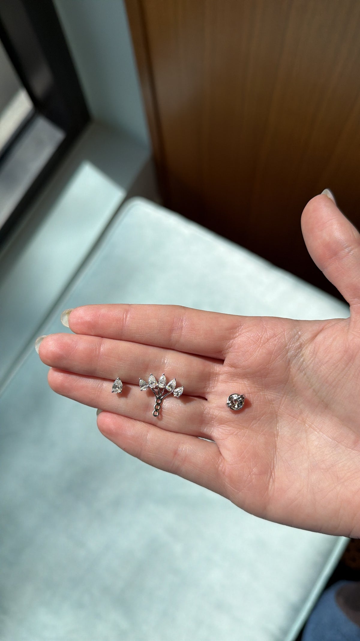 Pear Diamond Studs & Pear Diamond Jacket