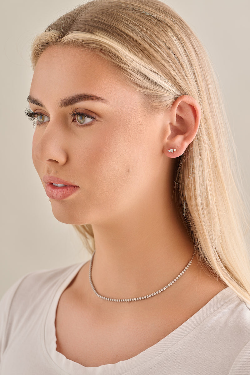 Pear and Marquise Cluster Studs – Henri Noël