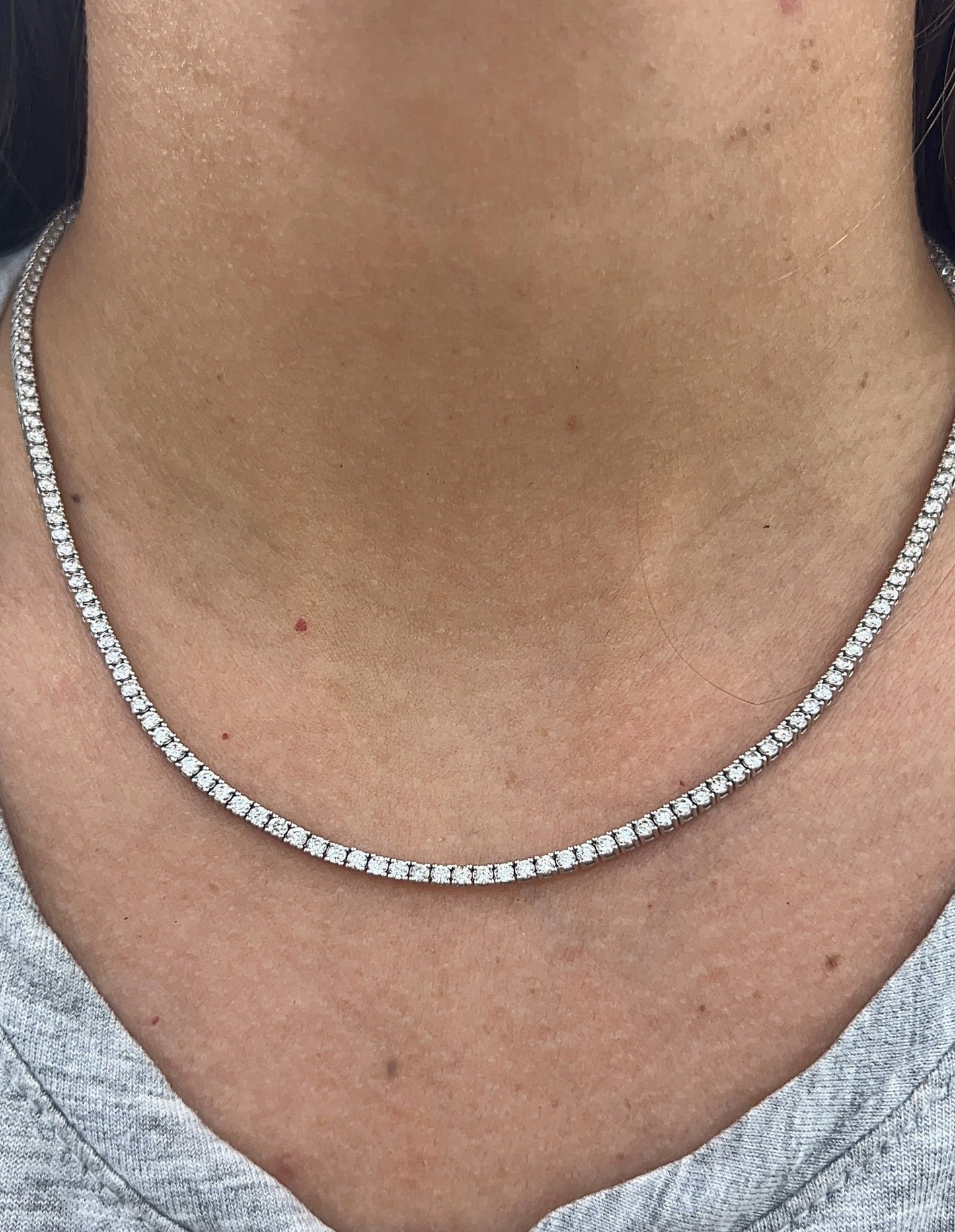 Petite Diamond Tennis Necklace – Henri Noël