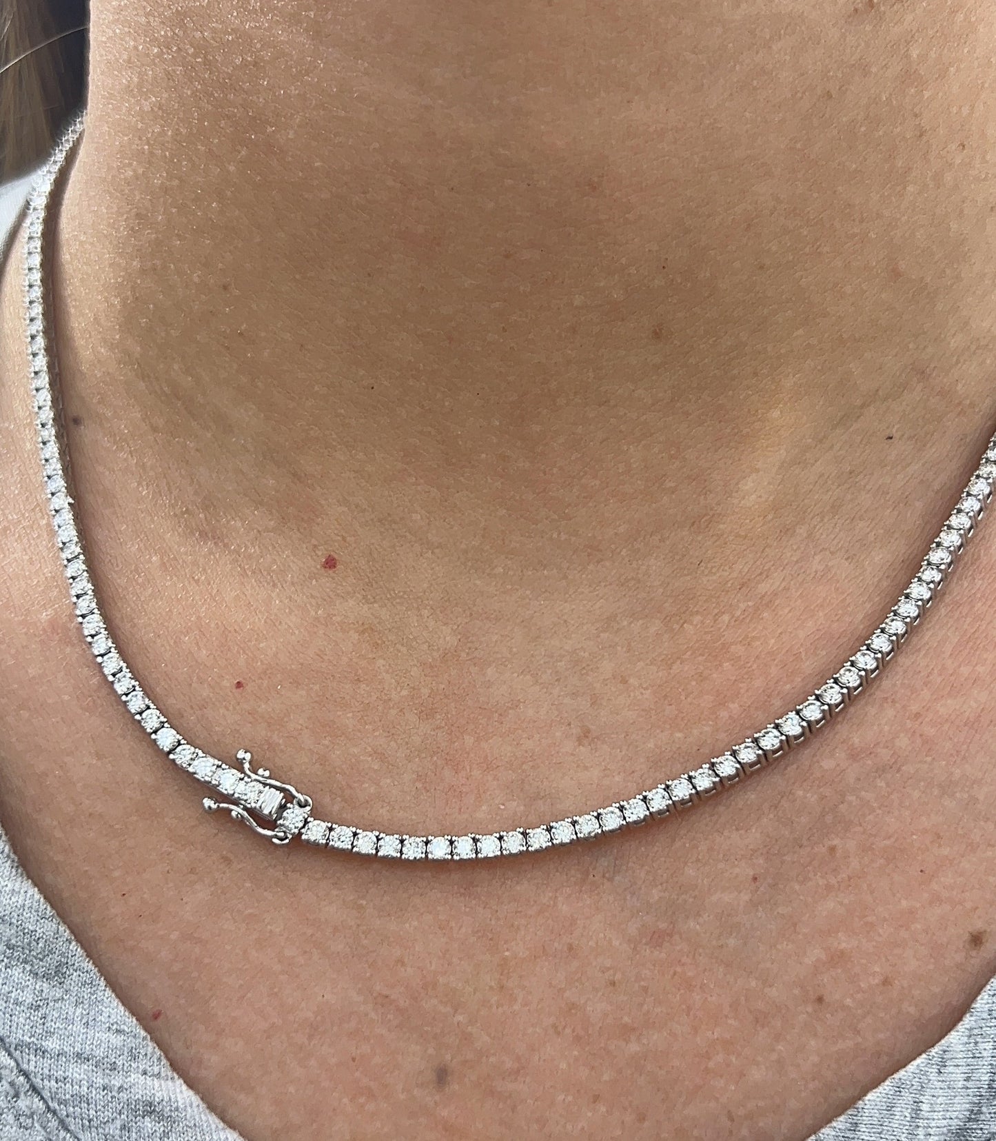 Petite Diamond Tennis Necklace – Henri Noël