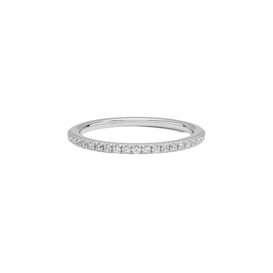 Petite Half Pavé Diamond Ring – Henri Noël