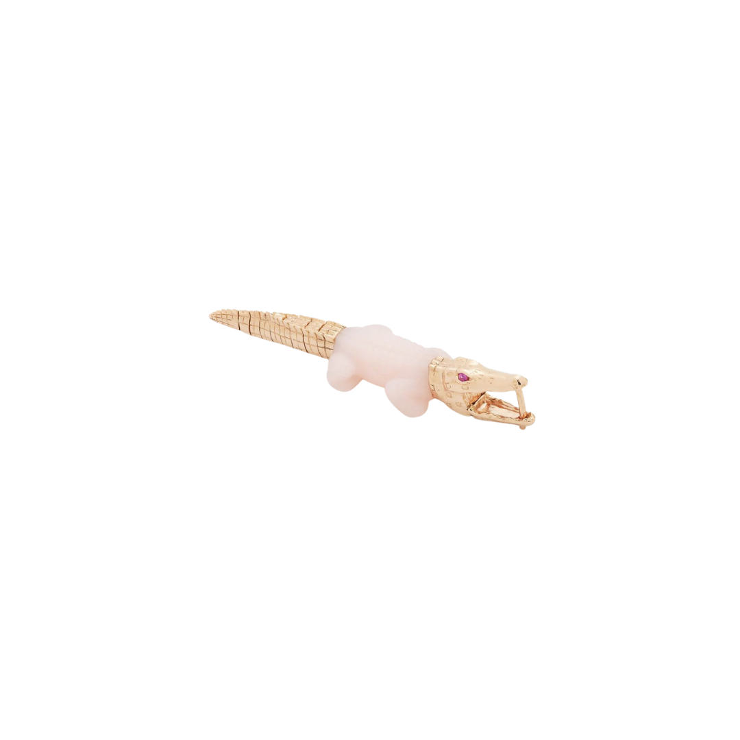 Pink Opal Alligator Bite Earring – Henri Noël