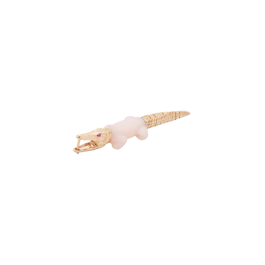 Pink Opal Alligator Bite Earring – Henri Noël