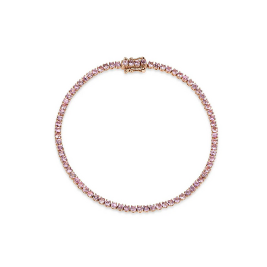 Pink Sapphire Tennis Bracelet – Henri Noël