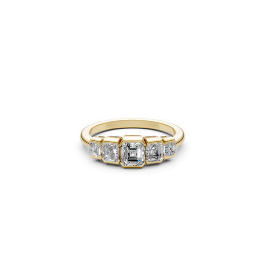 Graduated Bezel Diamond Ring