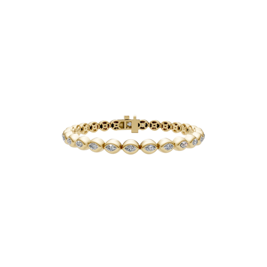Marquise Bubble Diamond Tennis Bracelet