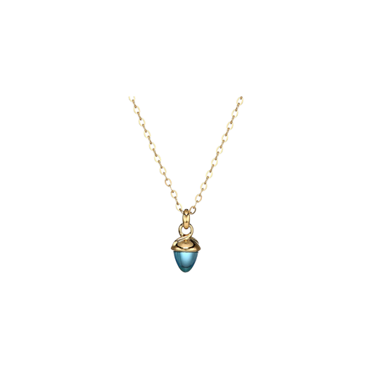 Estate Tamara Comolli Swiss Topaz Acorn Pendant Necklace