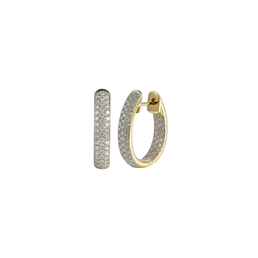 Diamond Teardrop Hoops