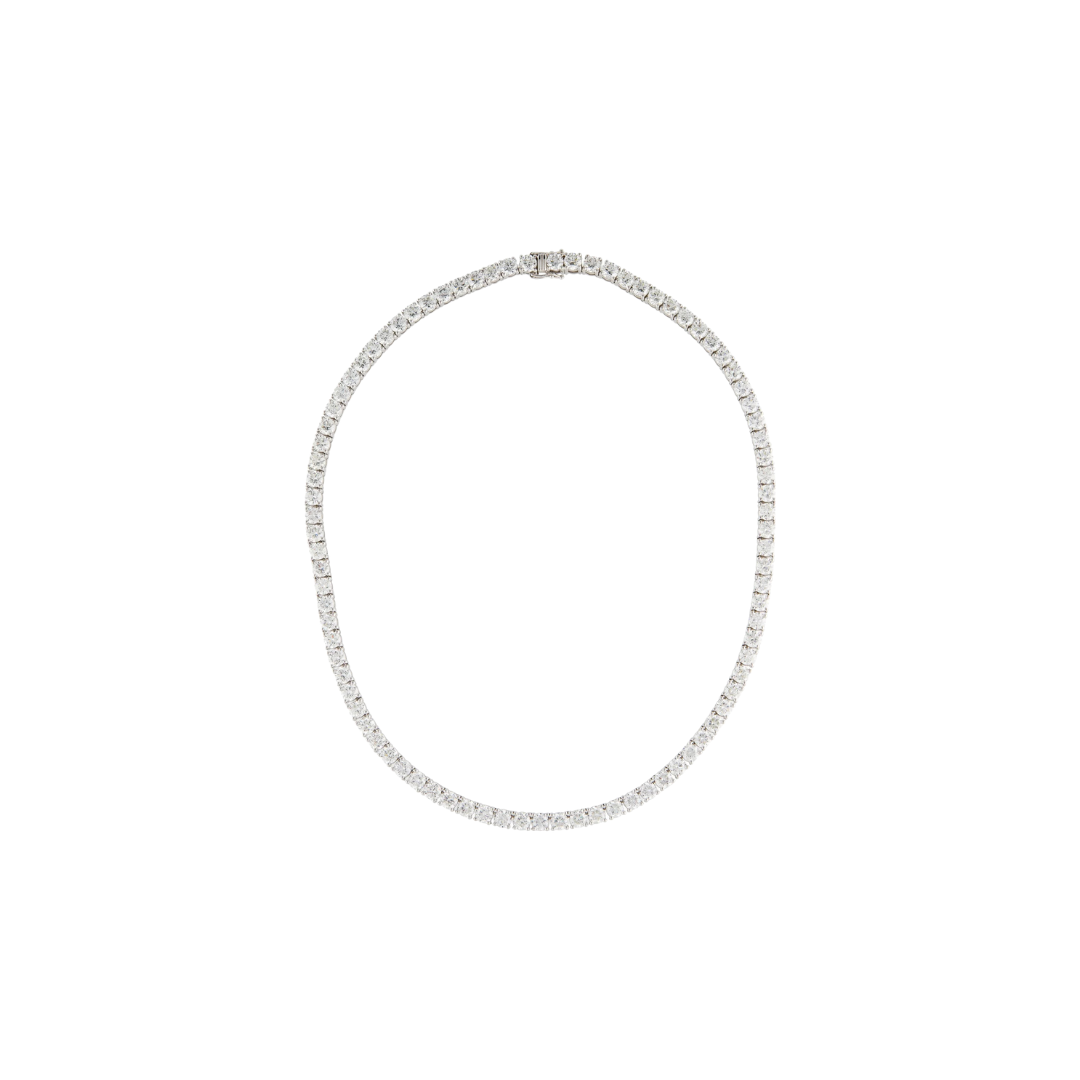 Substantial Diamond Tennis Necklace