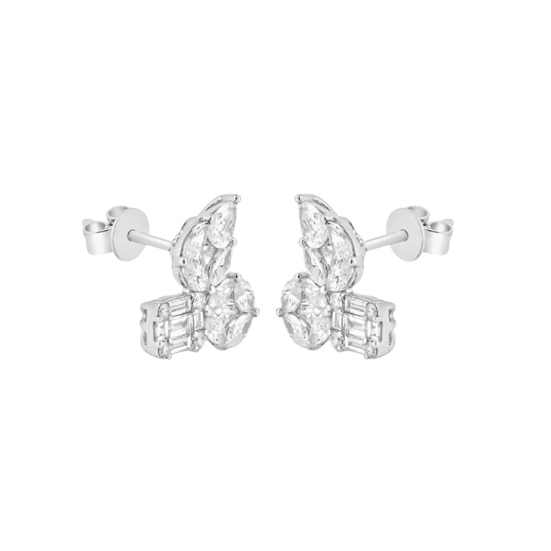 Illusion Triple Diamond Studs