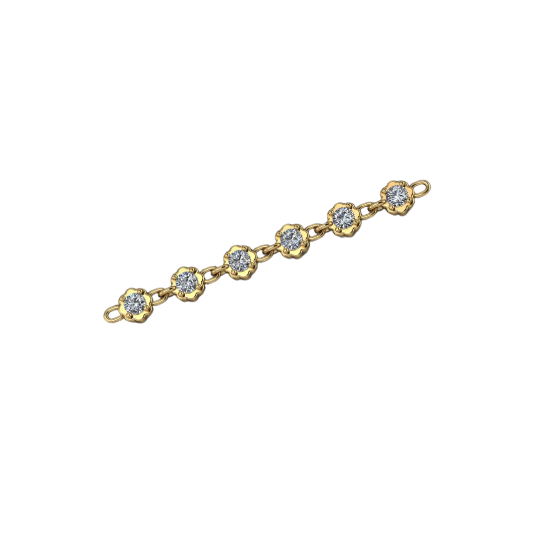 Scalloped Bezel Tennis Bracelet