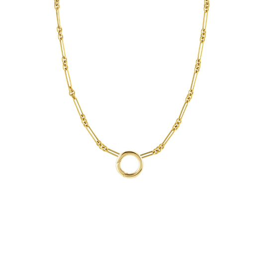 Circle Charm Bail Necklace