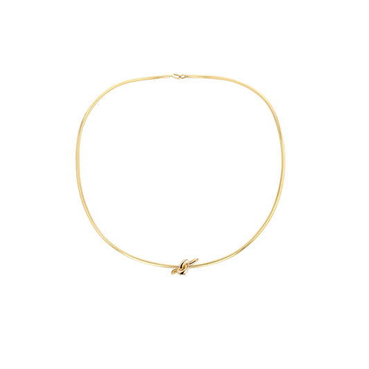 Gold Wire Knot Necklace