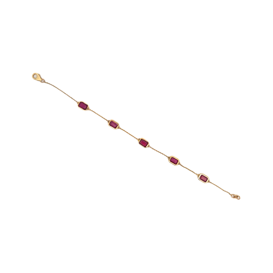 Bezel Ruby Bracelet