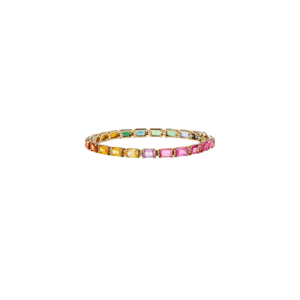 Vintage Effy Rainbow Sapphire and Diamond Tennis Bracelet – Henri Noël