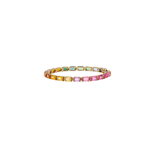 Vintage Effy Rainbow Sapphire and Diamond Tennis Bracelet – Henri Noël
